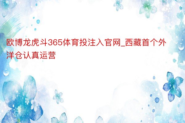 欧博龙虎斗365体育投注入官网_西藏首个外洋仓认真运营